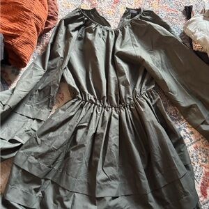 ASOS WOMENS PLEATED Forest Green Dress